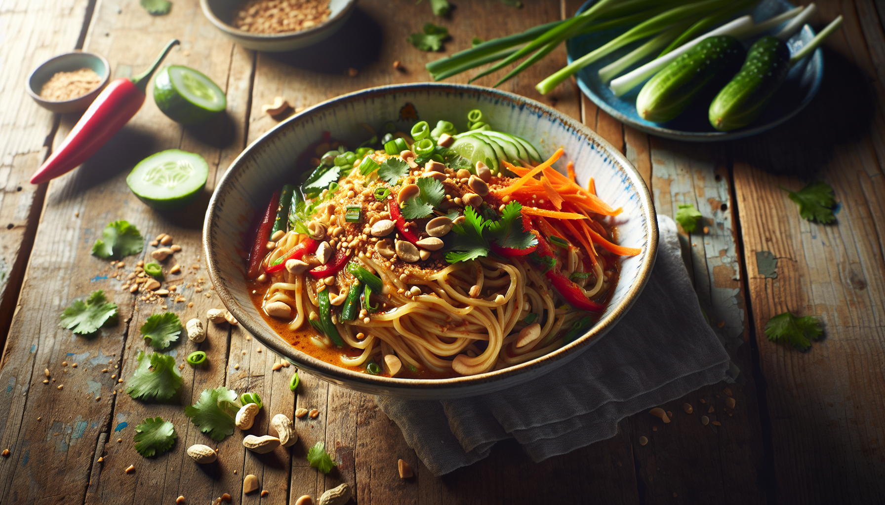 Thai Peanut Noodle Bowls